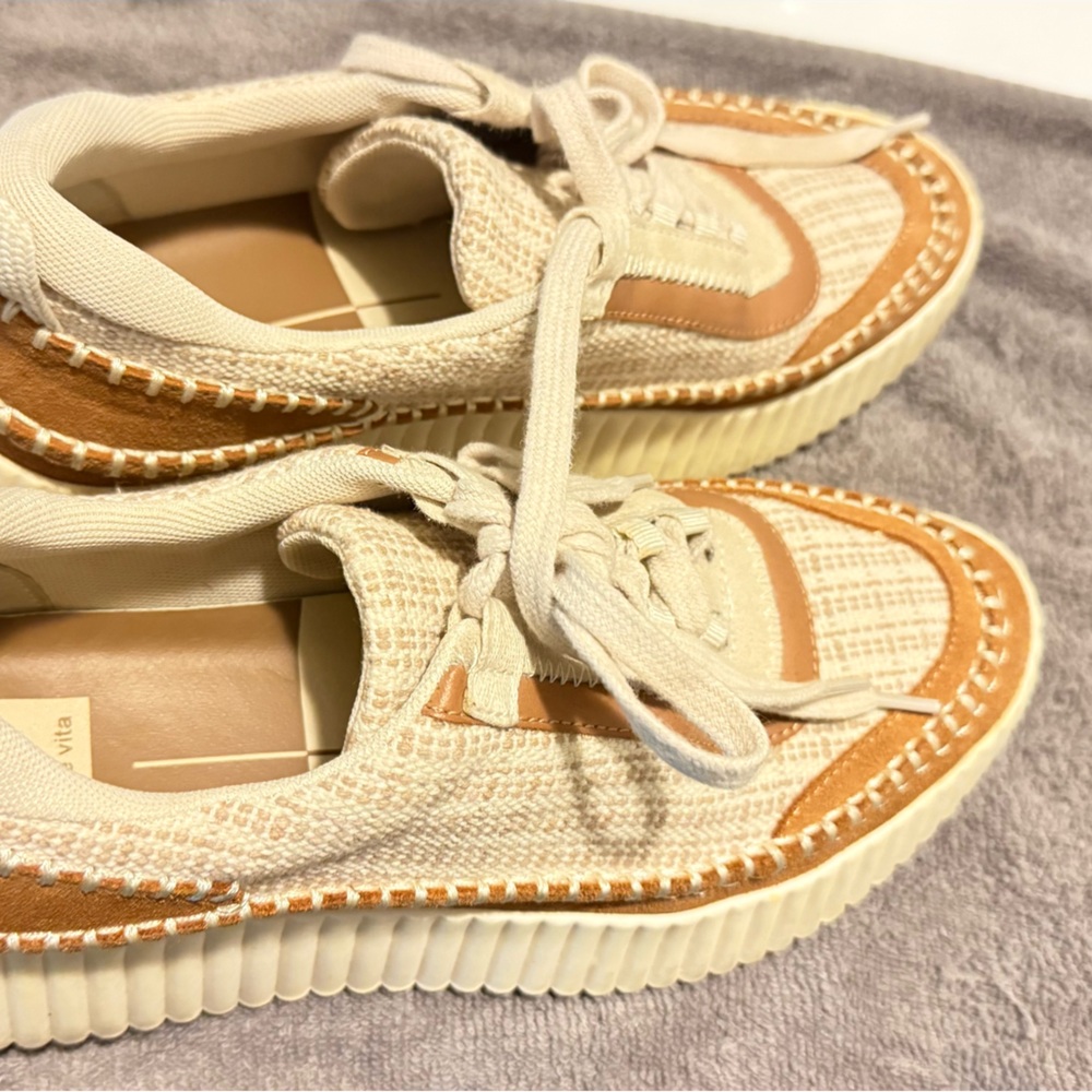 Dolce Vita Beige and Brown Sneakers